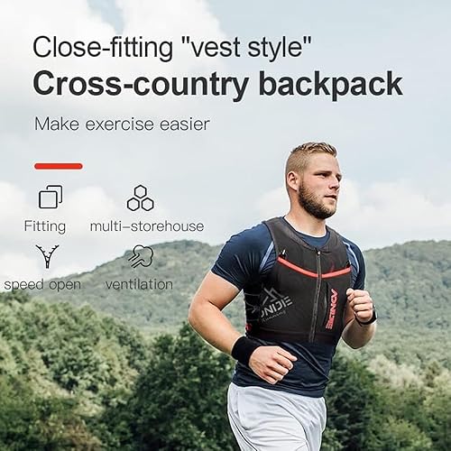 Miniatura 2 de AONIJIE - Mochila de hidratación para correr, 10 litros, chaleco de hidratación ligero y transpirable para senderismo, senderismo, correr, ciclismo,
