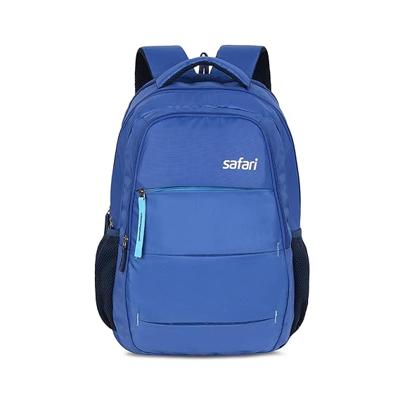 Safari Snap 35 Ltrs Large Laptop Backpack With 3 Compartments, Water Resistant Fabric - Blue