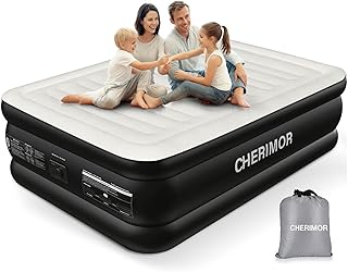 Air Mattress Queen with Built in Pump, Inflatable Blow Up Mattress 18" Raised, Multi-Layer
