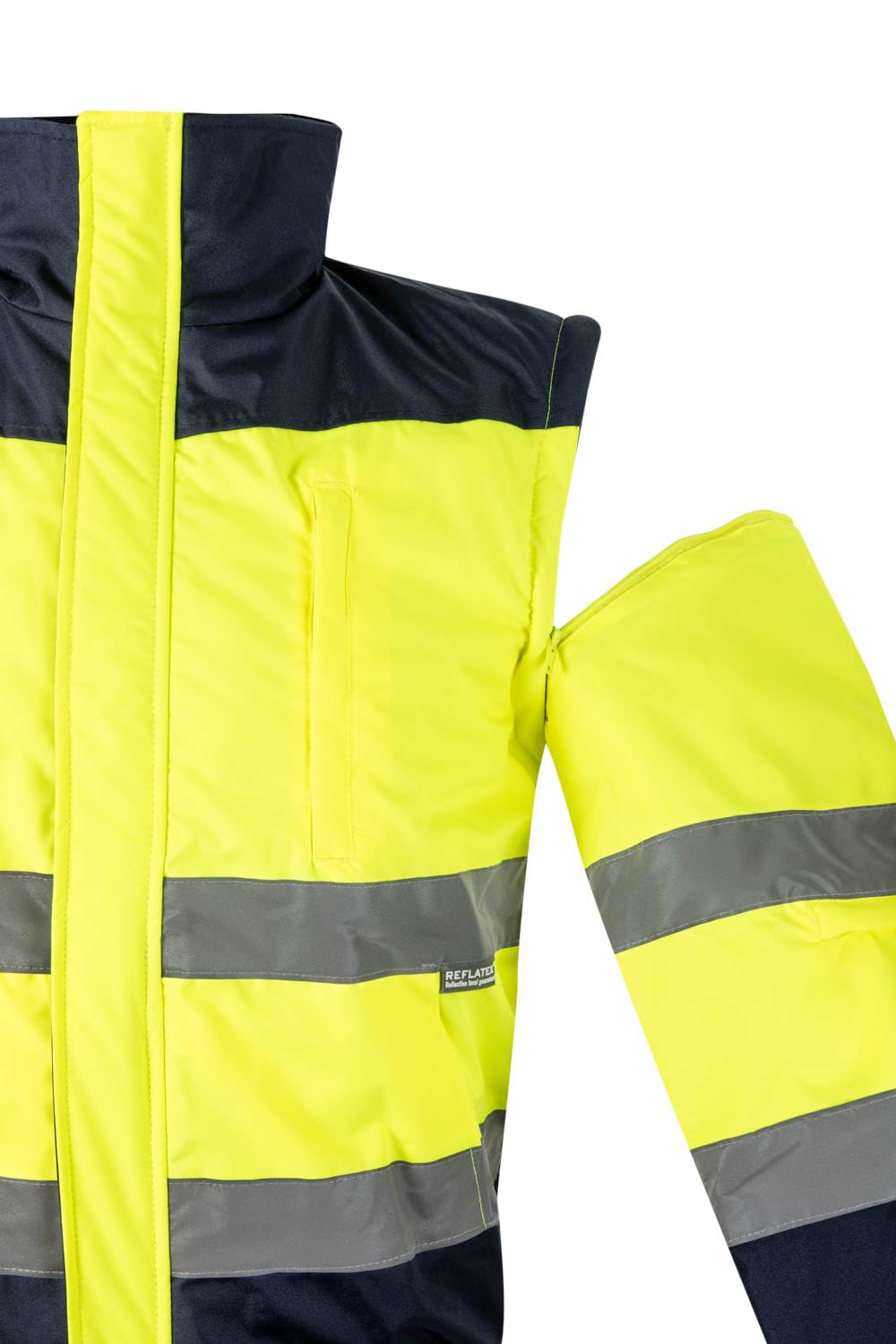 VELILLA 161 High Visibility Detachable Jacket Fluor Yellow/Green Size L