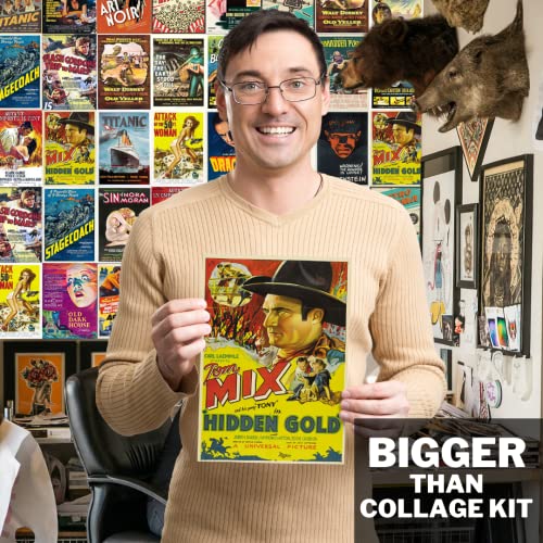 Hk Studio Vintage Movie Posters Decal For Dorm, Theater Room - Horror Movie Poster For Room Aesthetic, Movie Theater Decor, Hippie , Indie Room Decor - 7.8" X 11.8" Pack 12 #TOP5