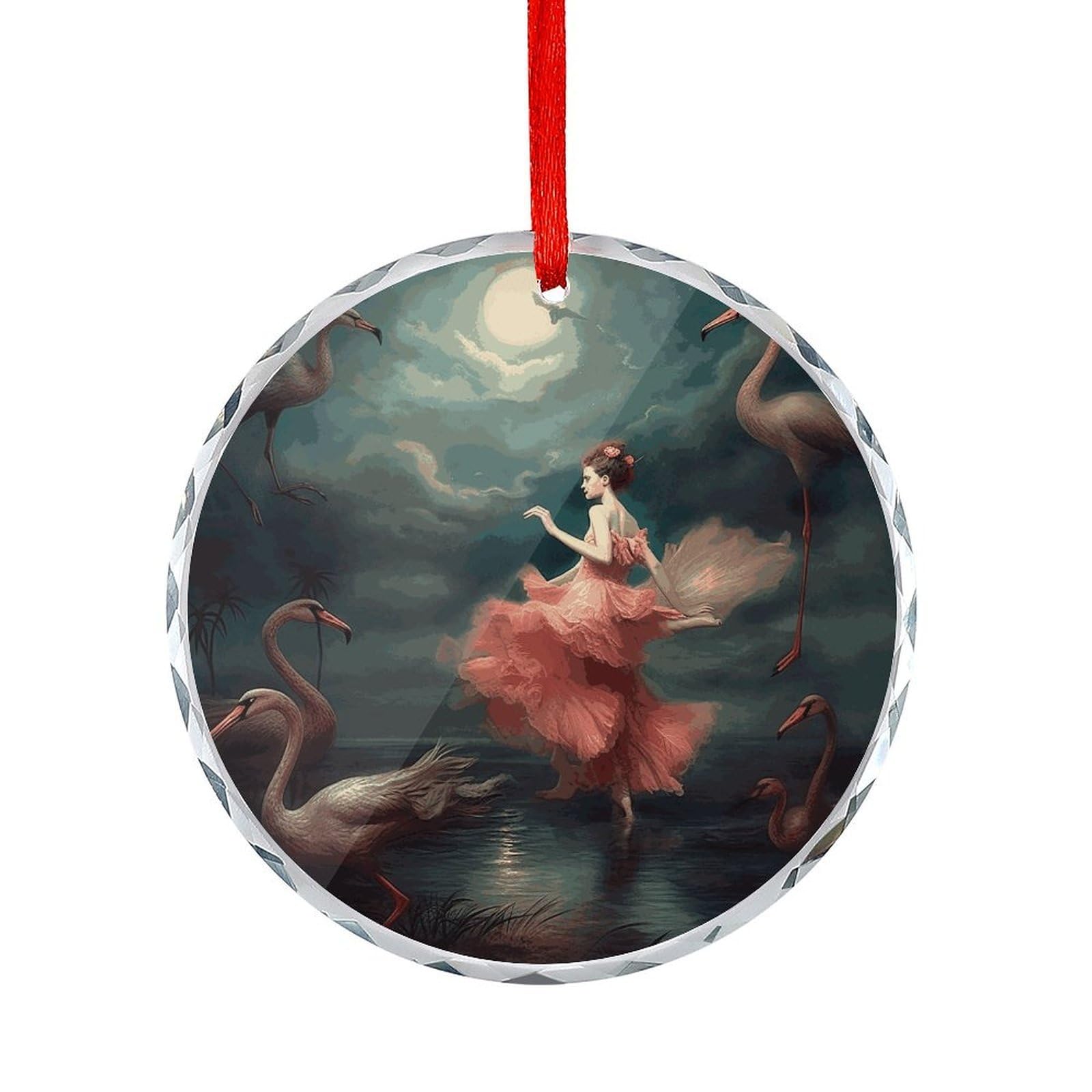 Btcowzrv Style A Night Of Miracles And Magic Round Ornament Hanging Pendant Decor