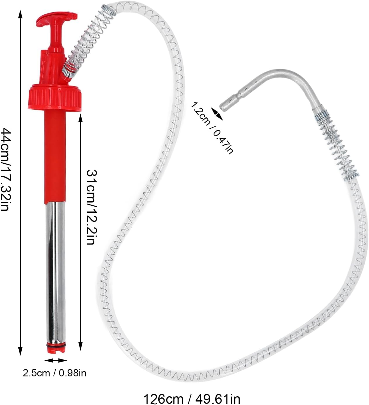 Generic Portable Leakage Proof Manual Oil Drum Pump Efficient Oil Extraction Tool for 20L Drum for Workshops and Industrial Settings Stainless Steel