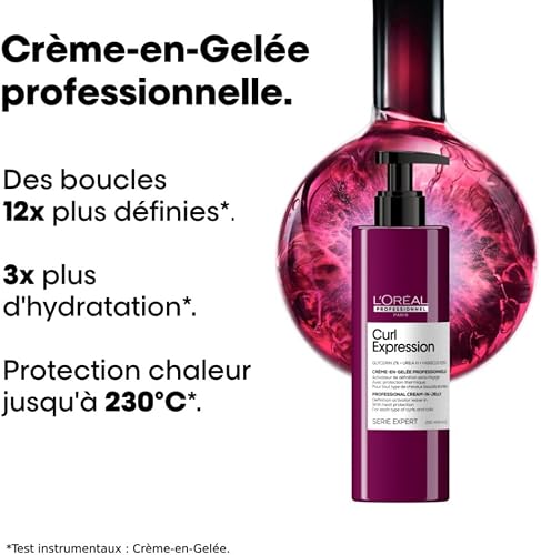 L'OREAL PROFESSIONNEL - Crème-en-Gelée Leave-In Activatrice de Boucles Curl Expression - Définit les Cheveux Bouclés & Crépus - Effet Thermoprotecteur Jusqu'à 230°C - 250 ml - 4