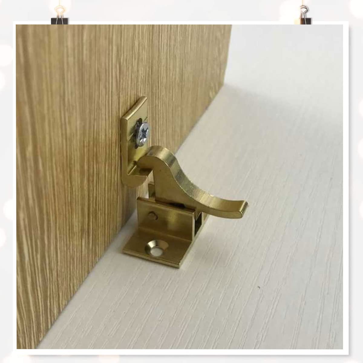 2 Chiavistelli Per Porte Scorrevoli - Ottone, Sicurezza Angolo Retto - Foto 9