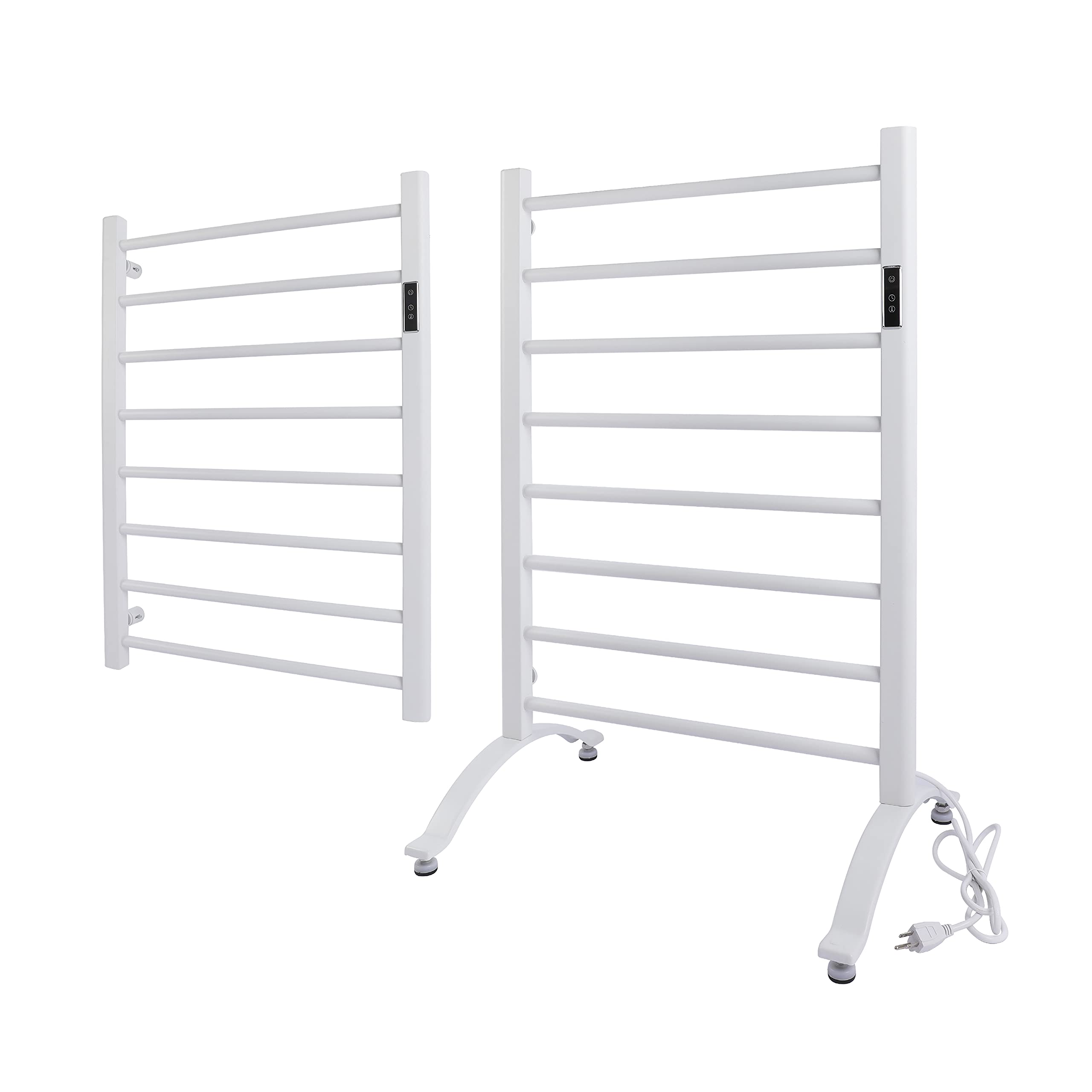Amazon.com: DELAVIN 8 Bars Freestanding Towel Warmer with Timer and  Temperature Control, ETL Certified Electric Heated Towel Rack, Hardwired or  Plug-in Models, Wall Mounted or Freestanding, White : Home u0026 Kitchen
