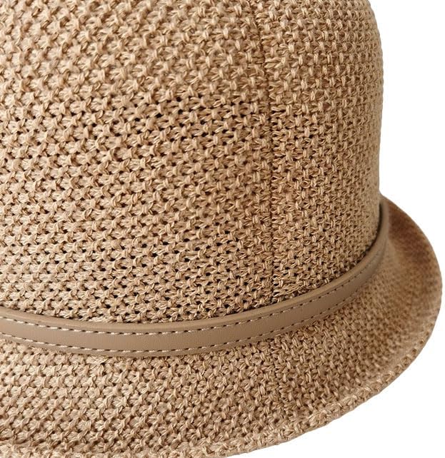 Linen and Cotton Sun Woven Floppy Rolled Brim Flat Top Bucket Hat for All Occasions
