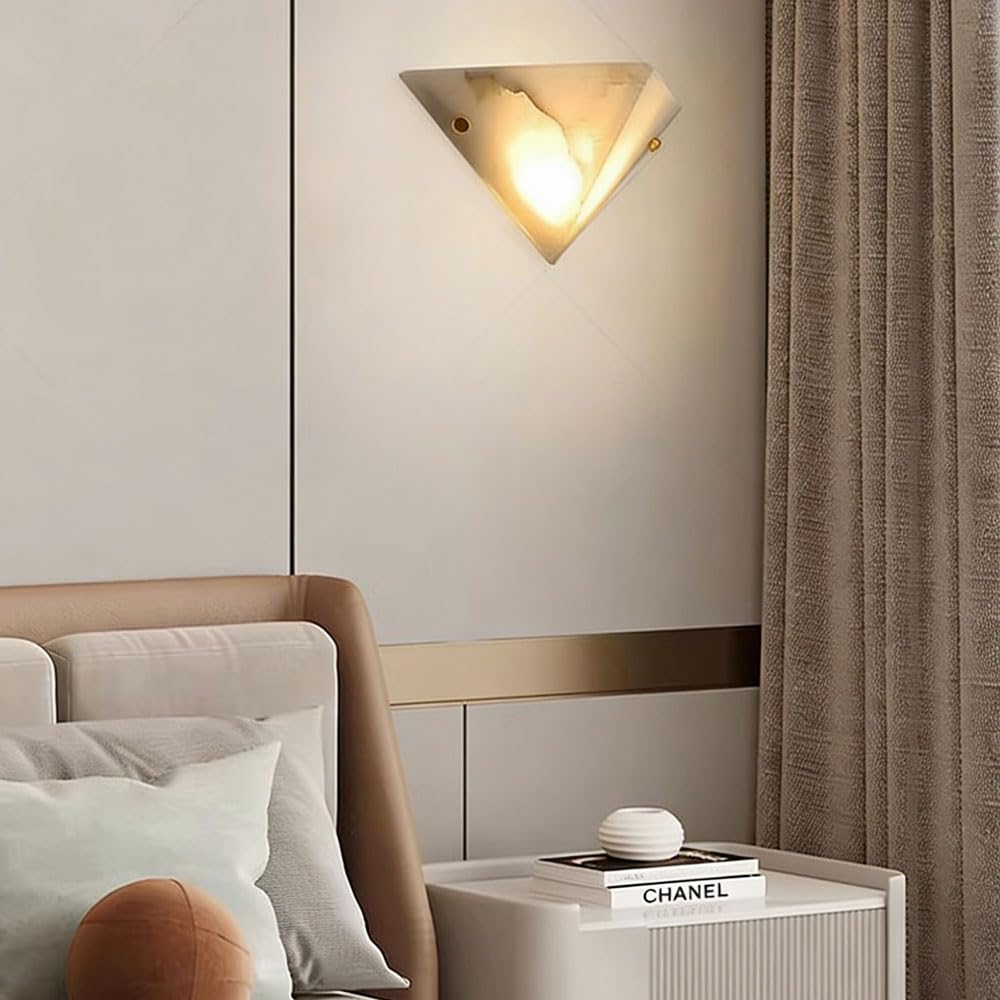 Lampada da parete in alabastro in stile industriale nordico