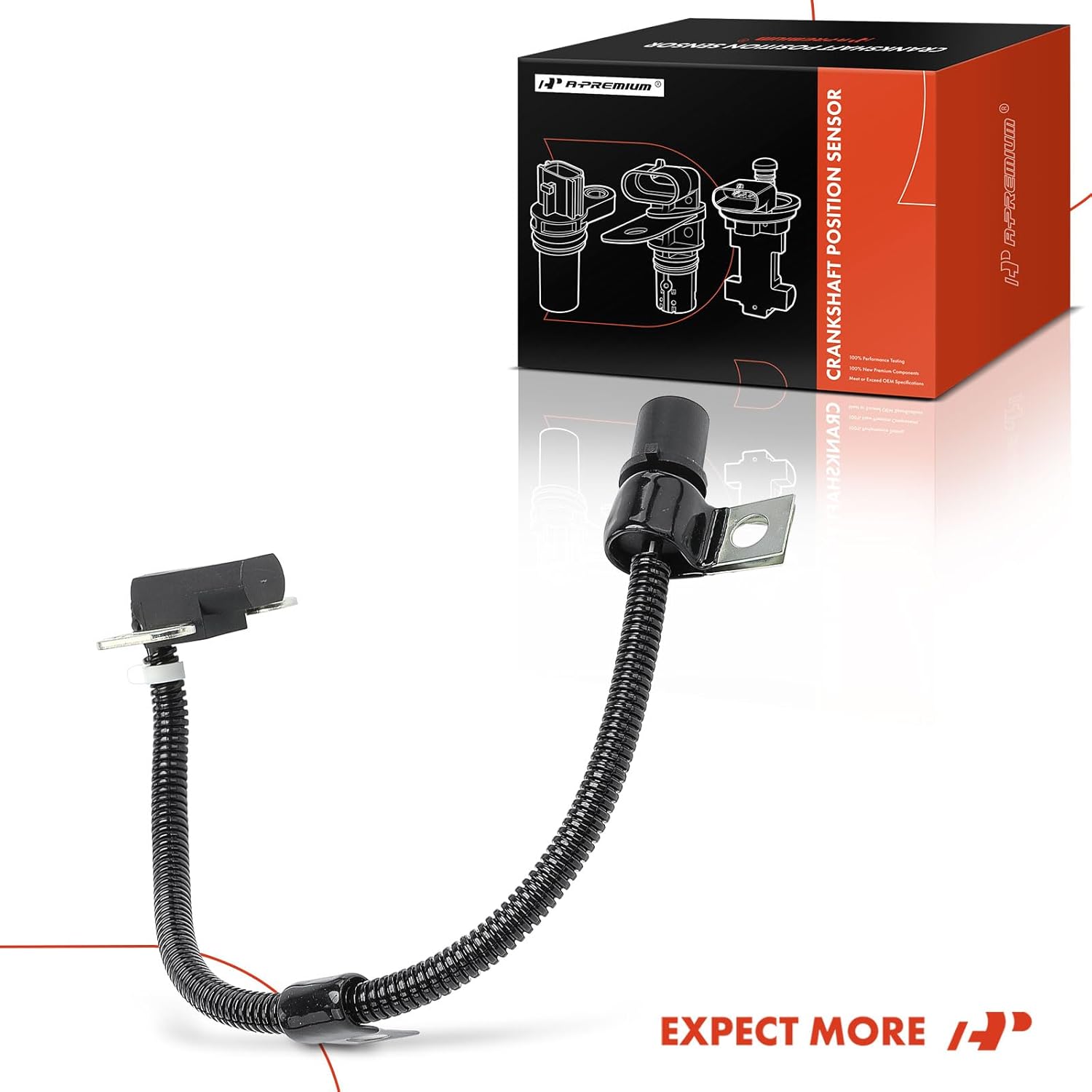 A-Premium Engine Crankshaft Position Sensor Compatible with Dodge Ram 2500/3500 1994-1996, D250 1991-1992, D350 1991-1993, W250 1991-1993, W350 1991-1993, 5.9L, Replace# 4762097, 4720309