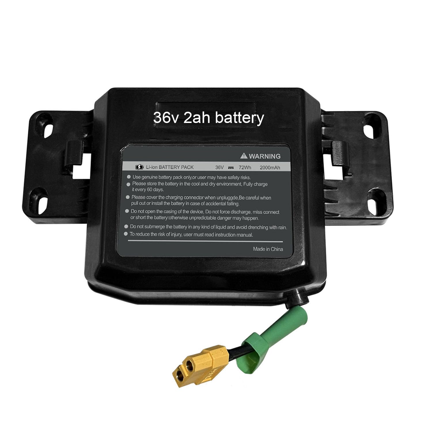 36v Hoverboard Battery Replacement 36V 2Ah Rechargeable Battery with Case Compatible for Jetson Hoverboard Battery-Size: 6.5 * 3.2 * 1.8in,72??W??h