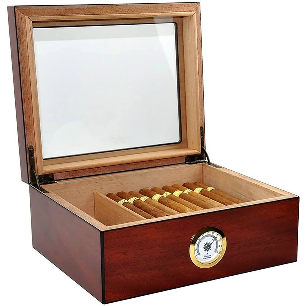 Amazon.co.jp: 木製葉巻ヒュミドール、大容量シダーウッドシガー