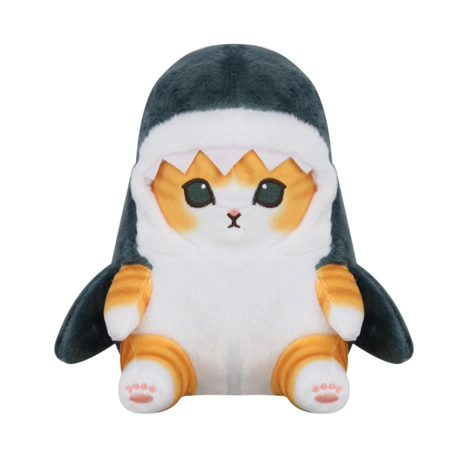 PIPPLERPIPPLER 4/8inch Cat Shark Plush Toy Keychain Cute Kitten Stuffed Animal Doll Sofa Throw Pillow Kids Christmas Birthday Gift (Cat Shark Plush Toy, 8inch)