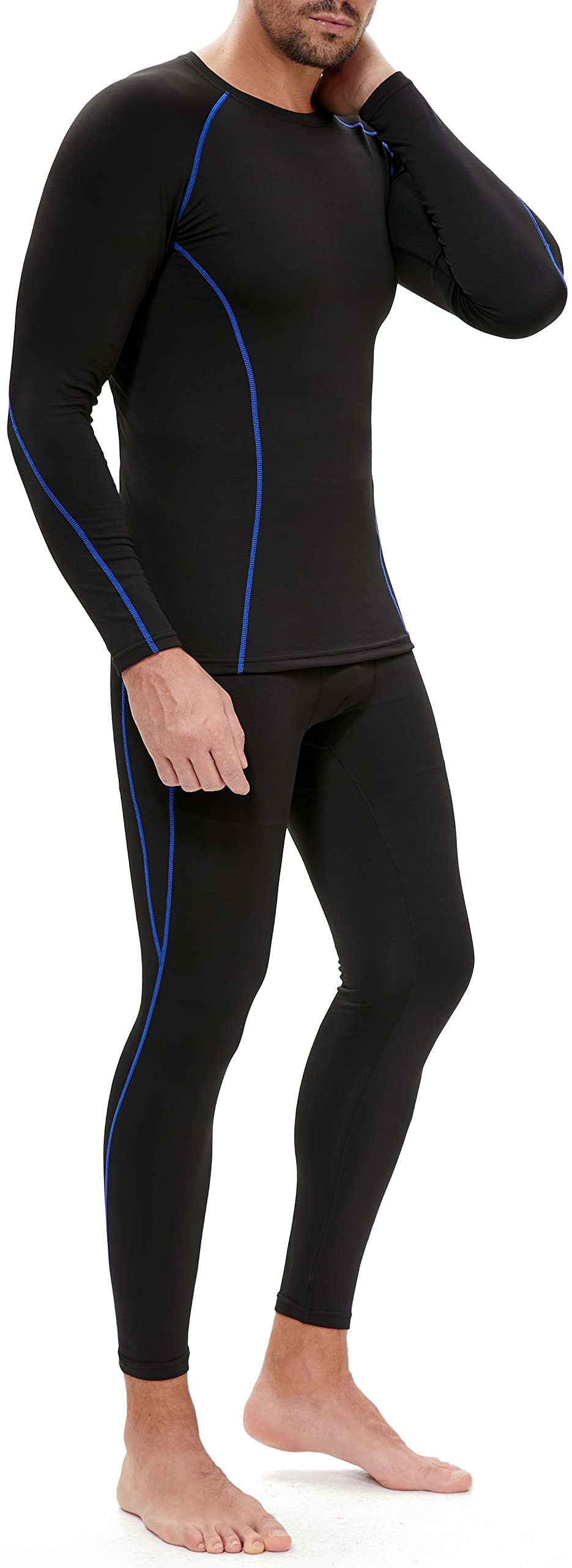BenBoy Biancheria Intima Termica Uomo Set di Biancheria Funzionale Intima Traspirante Base Layer Invernale Termiche Abbigliamento Termico Intimo per Sci Ciclismo Corsa