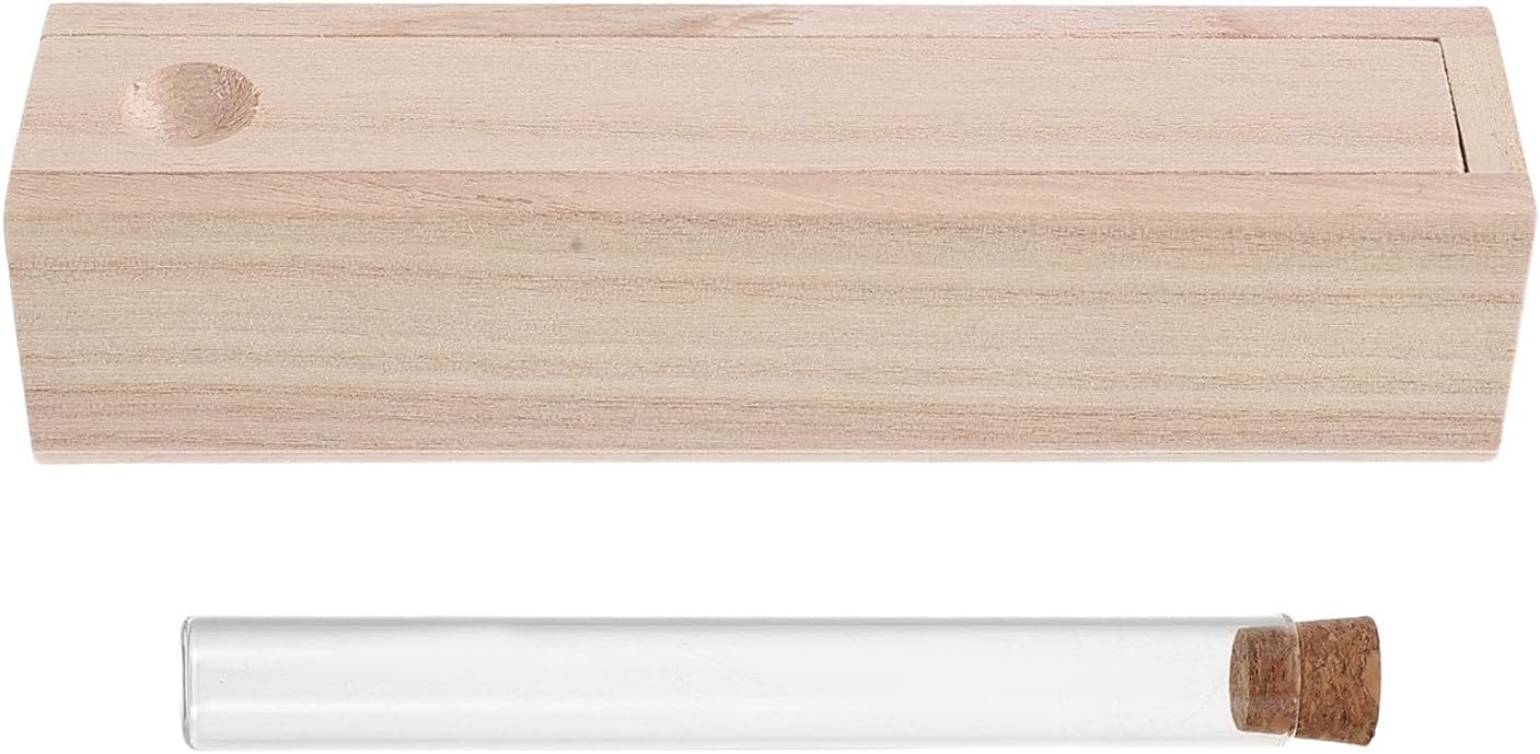 GANAZONO Vintage Rectangular Wood Jewelry Box with Slideout Drawer, Beige