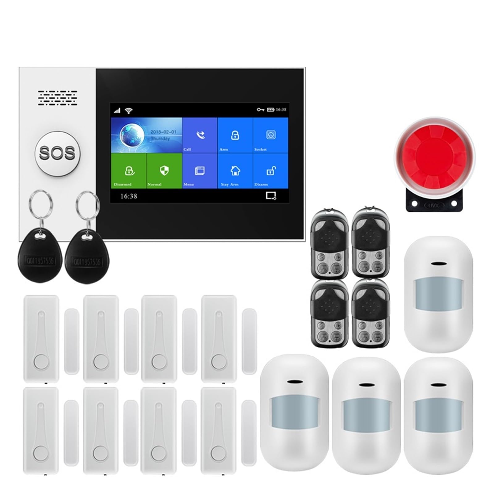 CUDTAPI 433mhz Alarm Systems Security Home Gsm With Pir Motion Sensor Tuya Work(W4B8)