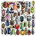 50pcs Transparent Vintage Insect Stickers for Kids,Lifelike Insect Sticker Waterproof PET Stickers for Scrapbook Journaling Photo Album Collage Card Nature Sticker for Teens and Adults