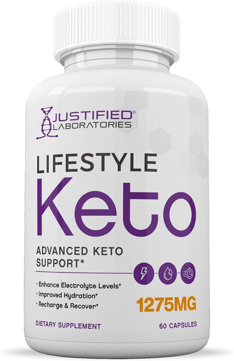 Justified Laboratories Lifestyle Keto - 60 Capsules, Pack of 3 - Ketogenic Support from Apple Cider Vinegar, Green Tea Leaf, Vitamin C, Vitamin D3 & Extra Virgin Olive Oil - 90 Servings