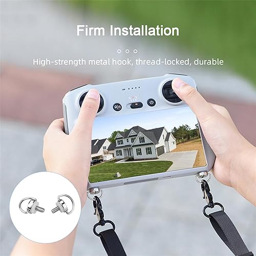 Miniatura 2 de Correa de cuello de PU correa de hombro ajustable controlador RC acollador para DJI RCRC 2RC Pro Drone Accesorios de control remoto, Gris