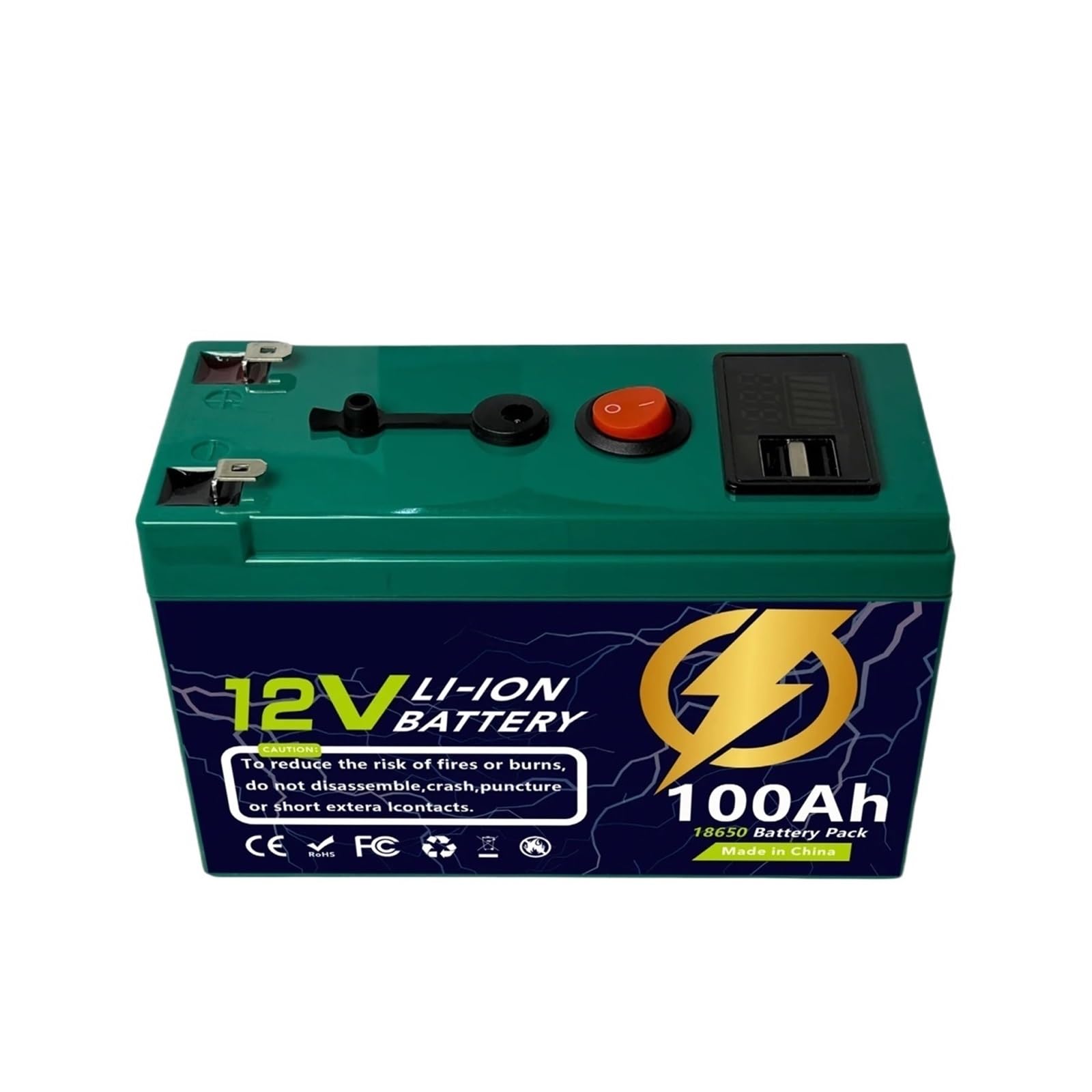 Batteria Agli Ioni Di Litio Da 12 V 150 Ah For Alimentazione Camper | For alimentazione camper, illuminazione, con caricabatterie BMS integrato(1pcs 100Ah Charger)