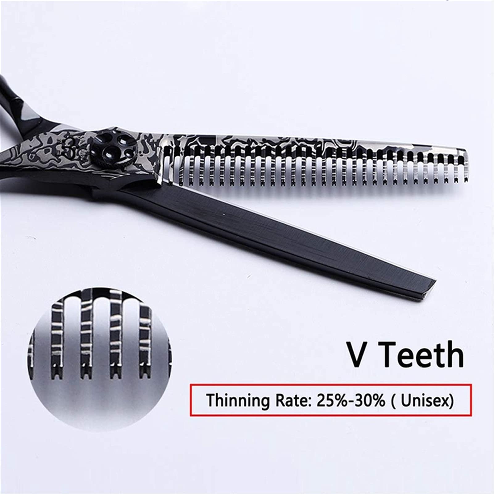 Tijeras Peluqueria/Tijeras Pelo Peluquería de 6 Pulgadas Peluquería Peluquería Kit Kit de Acero Corte de Pelo Tijeras de adelgazaje Texturizando Tijeras Sets Set Black Tijeras para Cortar Cabello