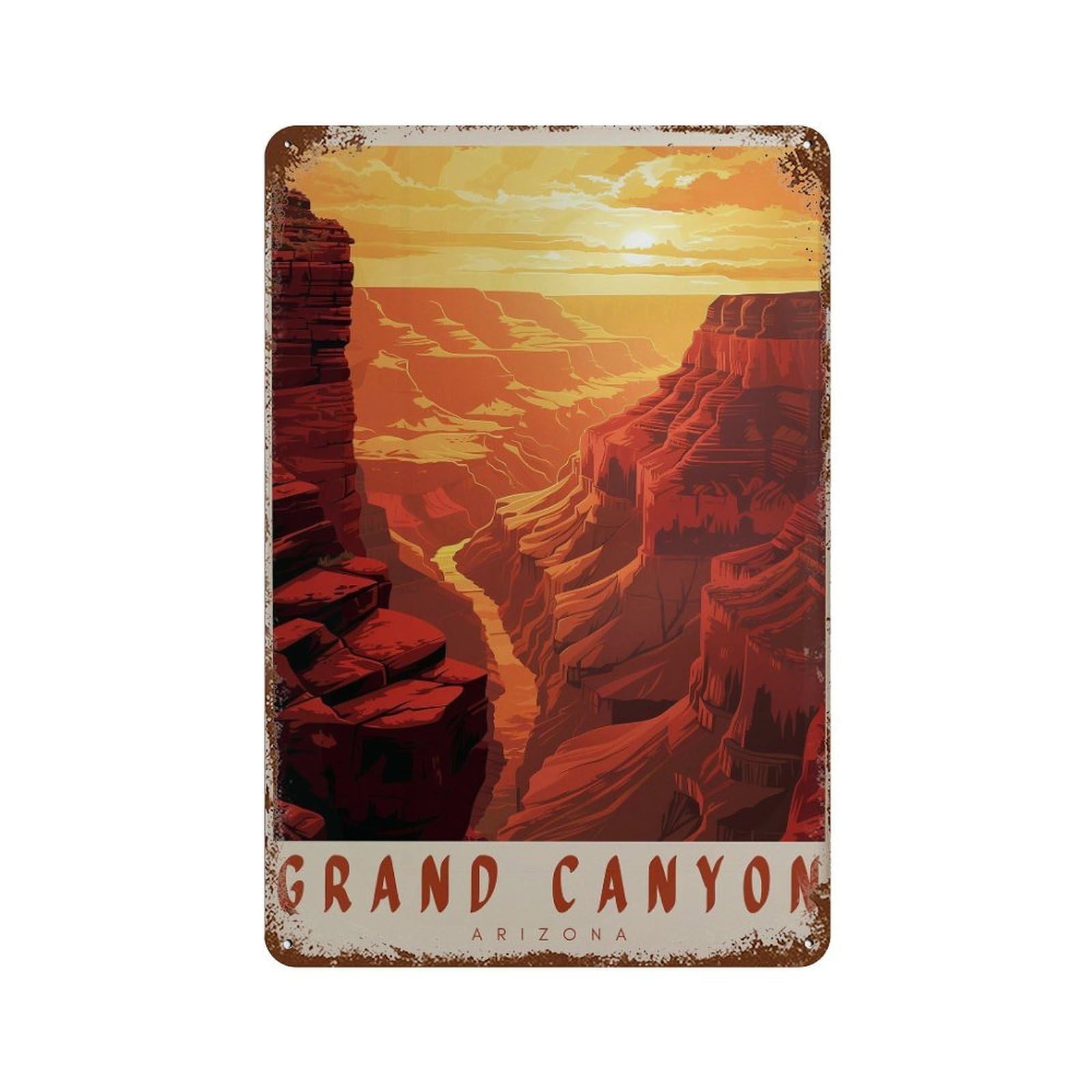 xiaoxiaoshen Grand Canyon Travel USA Wall Decor Art Metal Tin Poster Modern Home Decor Art Home Bar Shop Decorations Vintage Sign 30x20cm