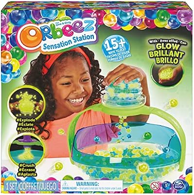 Orbeez - 2000 Perlas DE Agua NO TÓXICAS - Bolas de Gel Que Brillan en la Oscuridad - con 6 Herramientas y Almacenamiento - Juguetes Sensoriales - 6065144 - Juguetes Niños 5 Años +