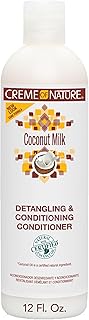 Creme of Nature Detangling & Conditioning Conditioner with Coconut Milk, Detangling & Shine Enhancing, Curly Hair Care Gift for Women, 12 Fl Oz