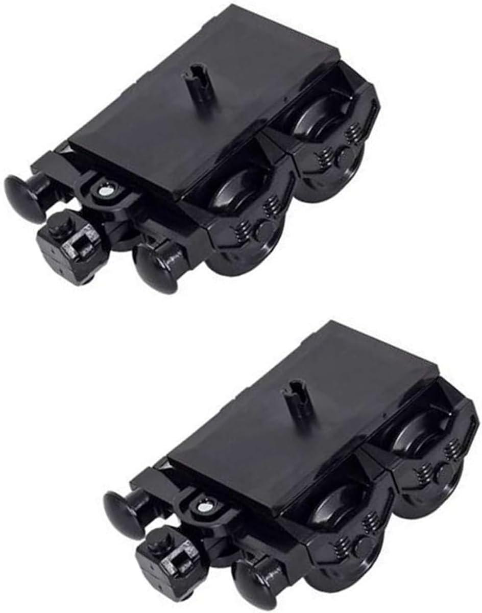 MOC City Creative Building Block Tren Ruedas, Negro, Juego de 2 Piezas, DIY Compatible con Juegos de construcción de Trenes Urbanos