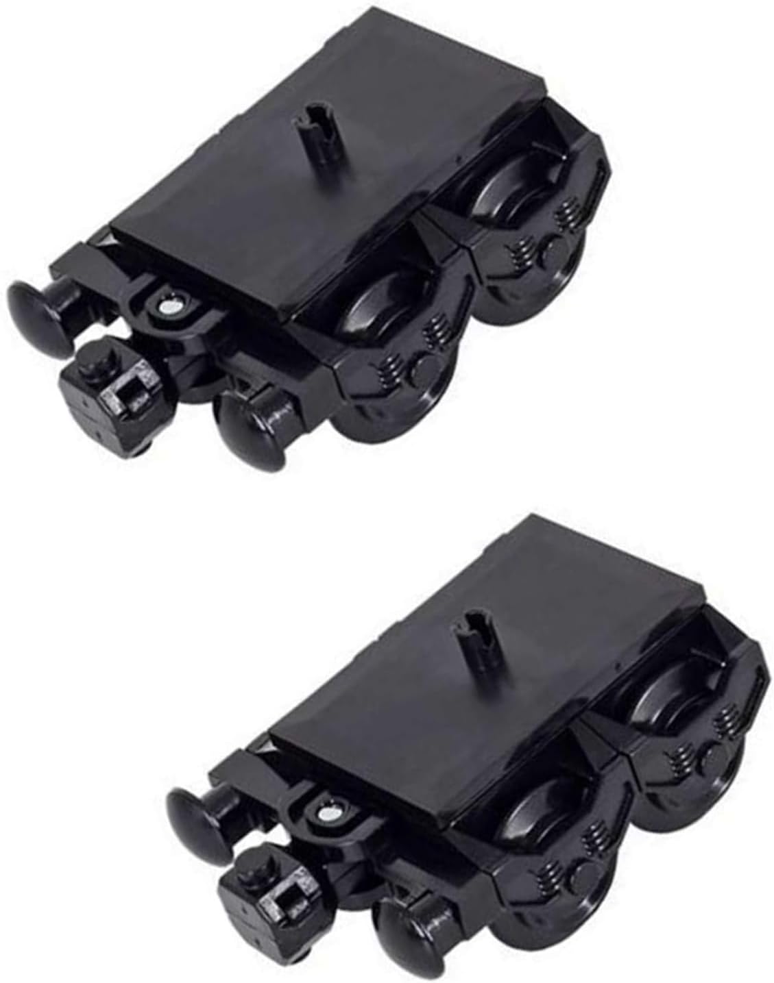 MOC City Creative Building Block Train Wheels, Black, 2-Piece Set, DIY Compatible with City Train Construction Sets