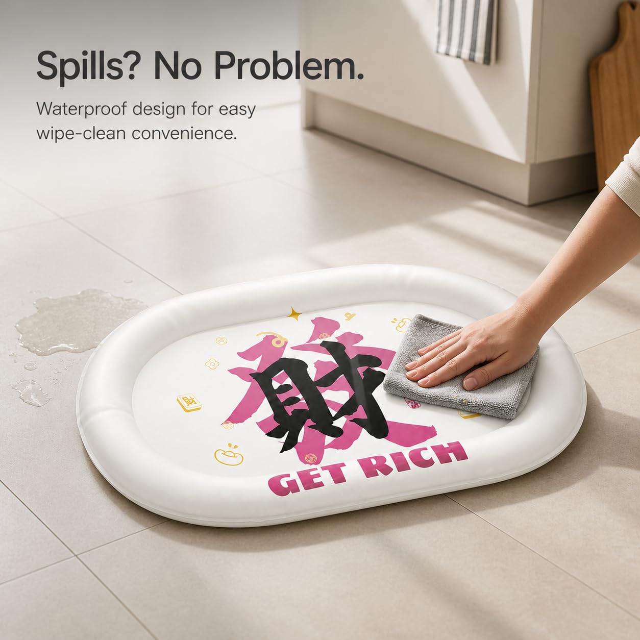 Tapis Rafraîchissant pour, Ovale Fortune, M | Matériau plastique, Tapis fraîcheur, Journées ensoleillées, Pour les amis s bêtes