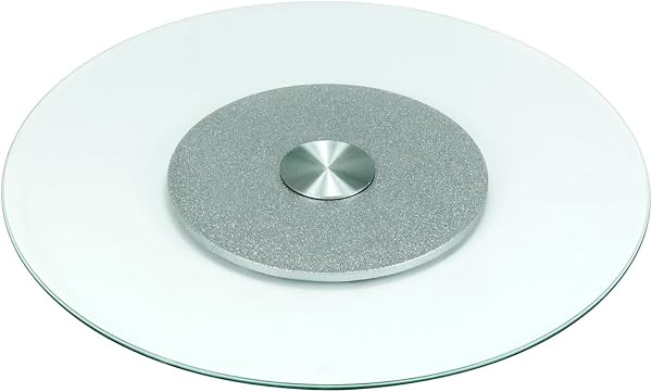 QWORK® Talerz obrotowy ze szkła hartowanego, Obrotowy talerz obrotowy, Półmisek obrotowy, 70 cm