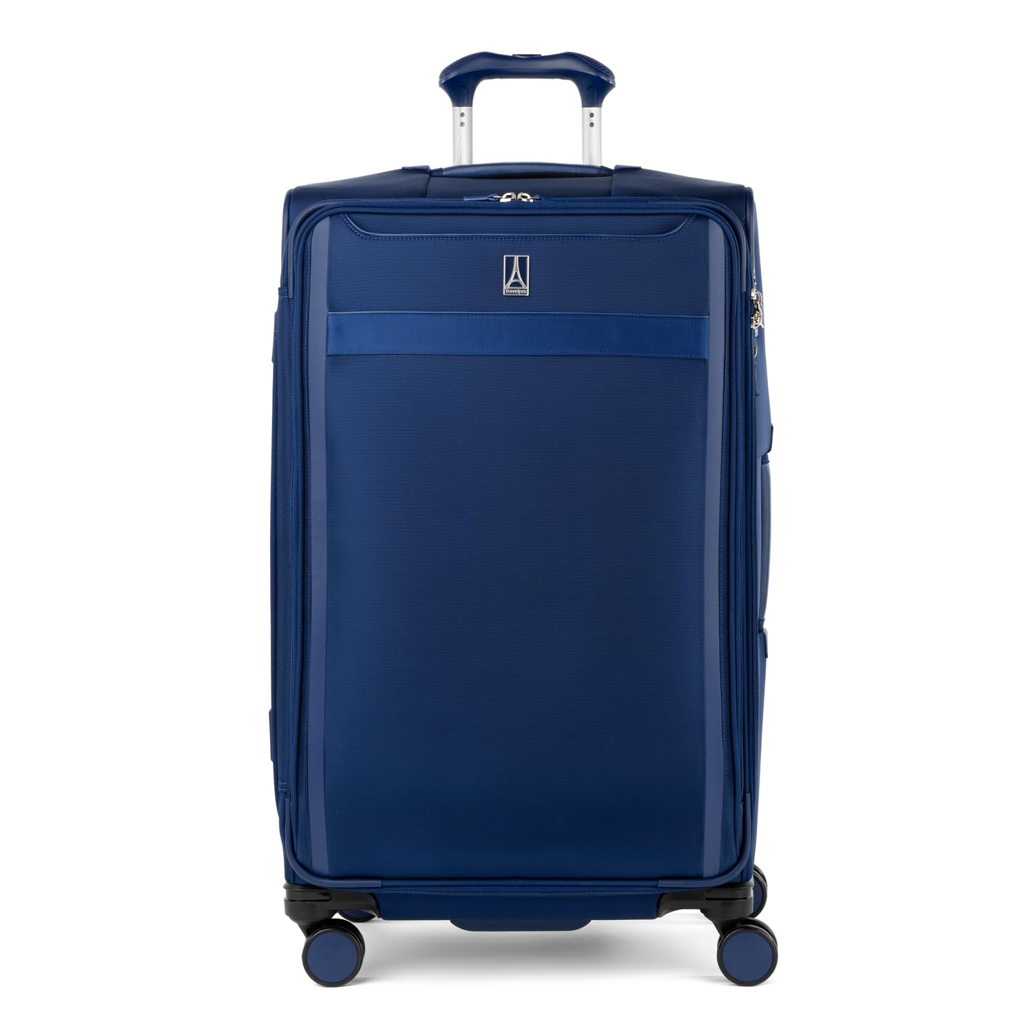 Travelpro VersaPack+ Lightweight Softside Expandable Checked Luggage, 8 Spinner Suitcase, TSA Lock, Men and Women, Checked Large 29-Inch, Estate Blue