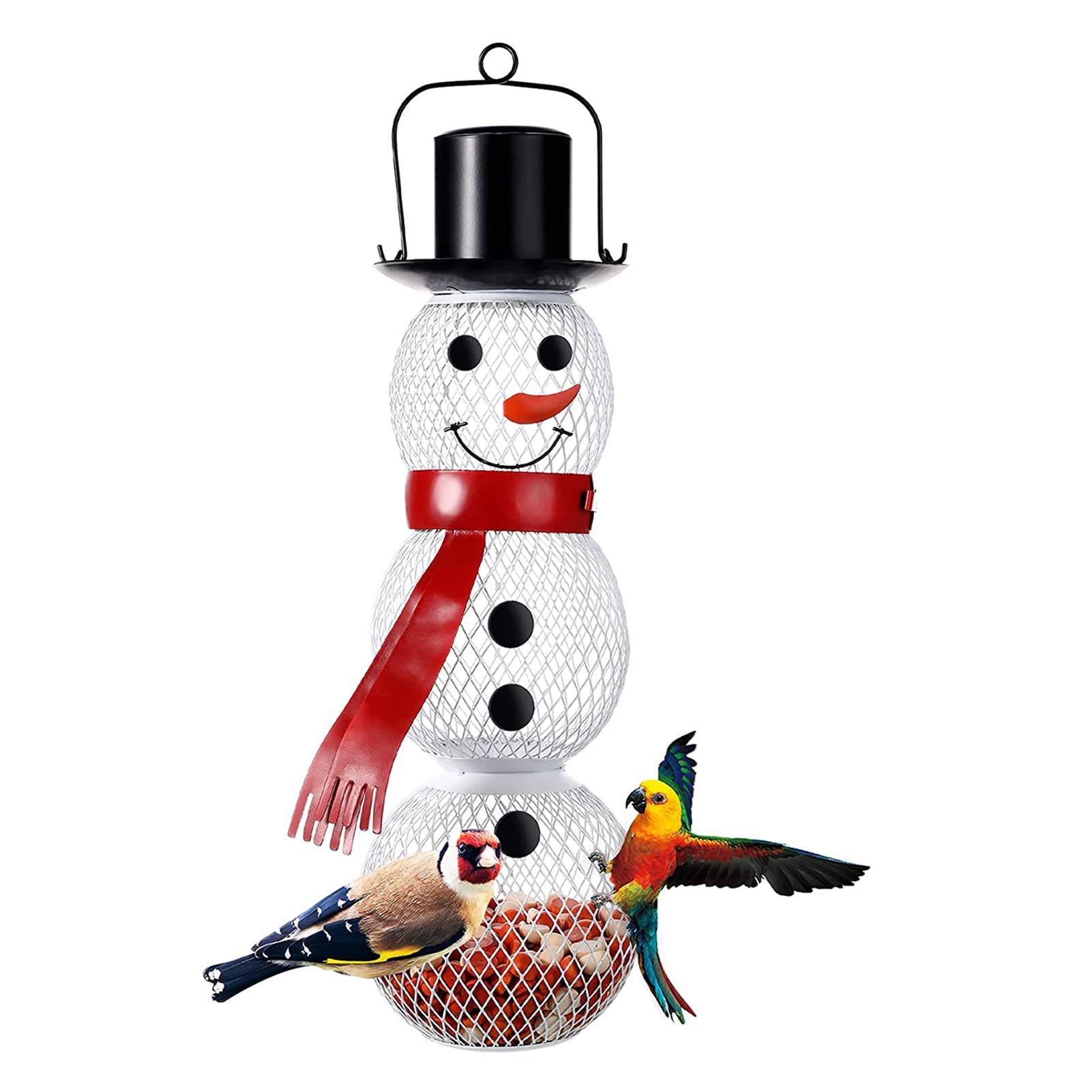 Buy BKXFSUS Metal Mesh Bird Feeder, Snowman Bird Feeder Garden, Metal