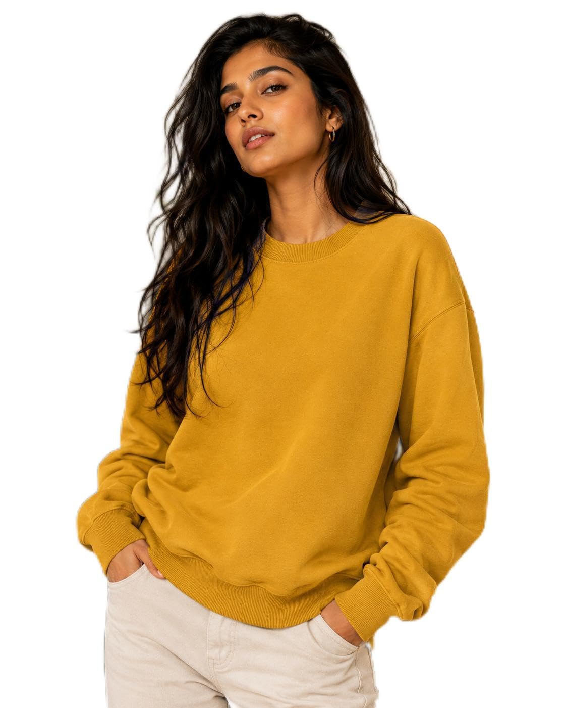 Women Regular Fit Fleece Sweatshirt-image-22