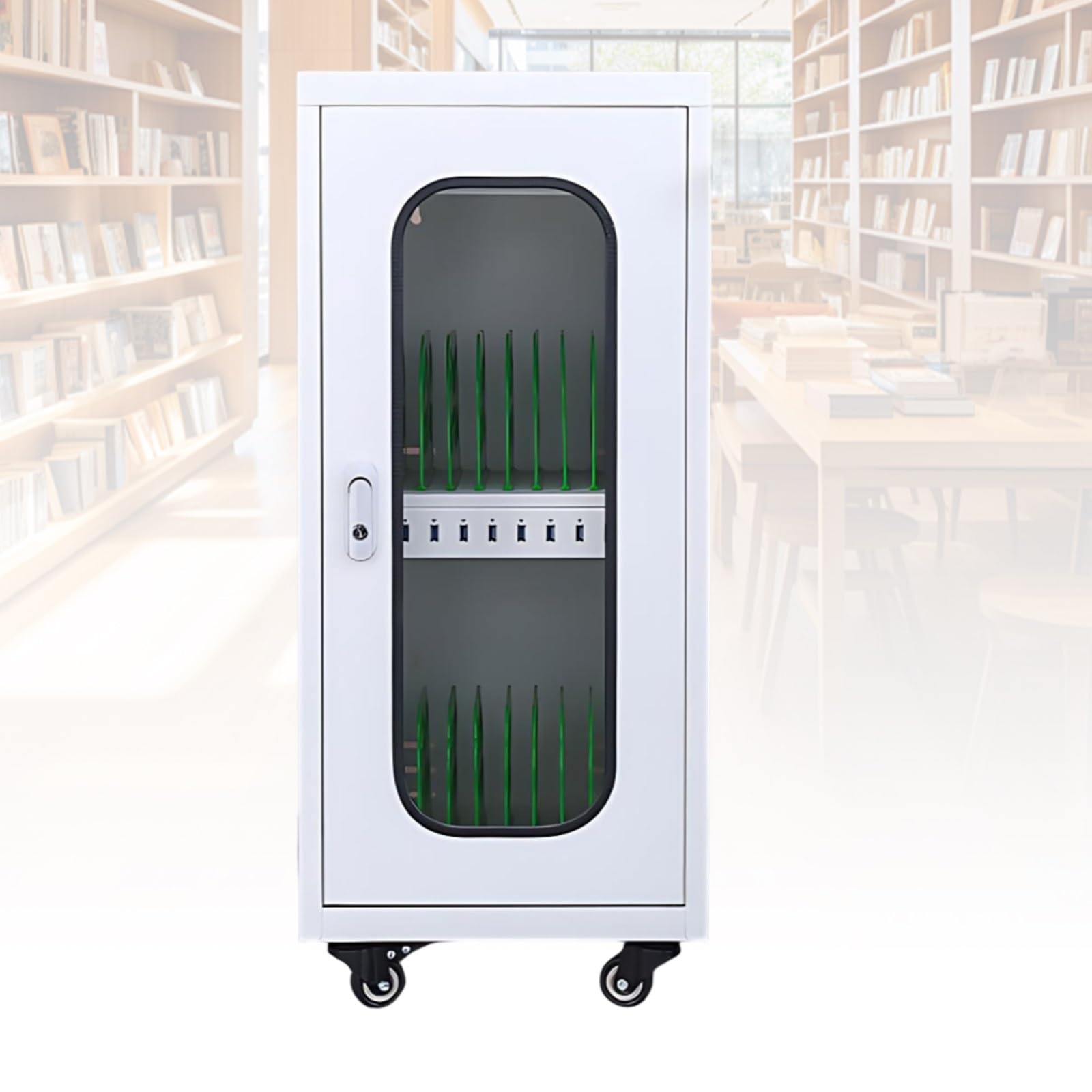 Zamykana szafka ładująca do tabletów i laptopów – mobilna pamięć z portami USB do zorganizowanego ładowania urządzeń – dostępne opcje gniazd 20/30/40