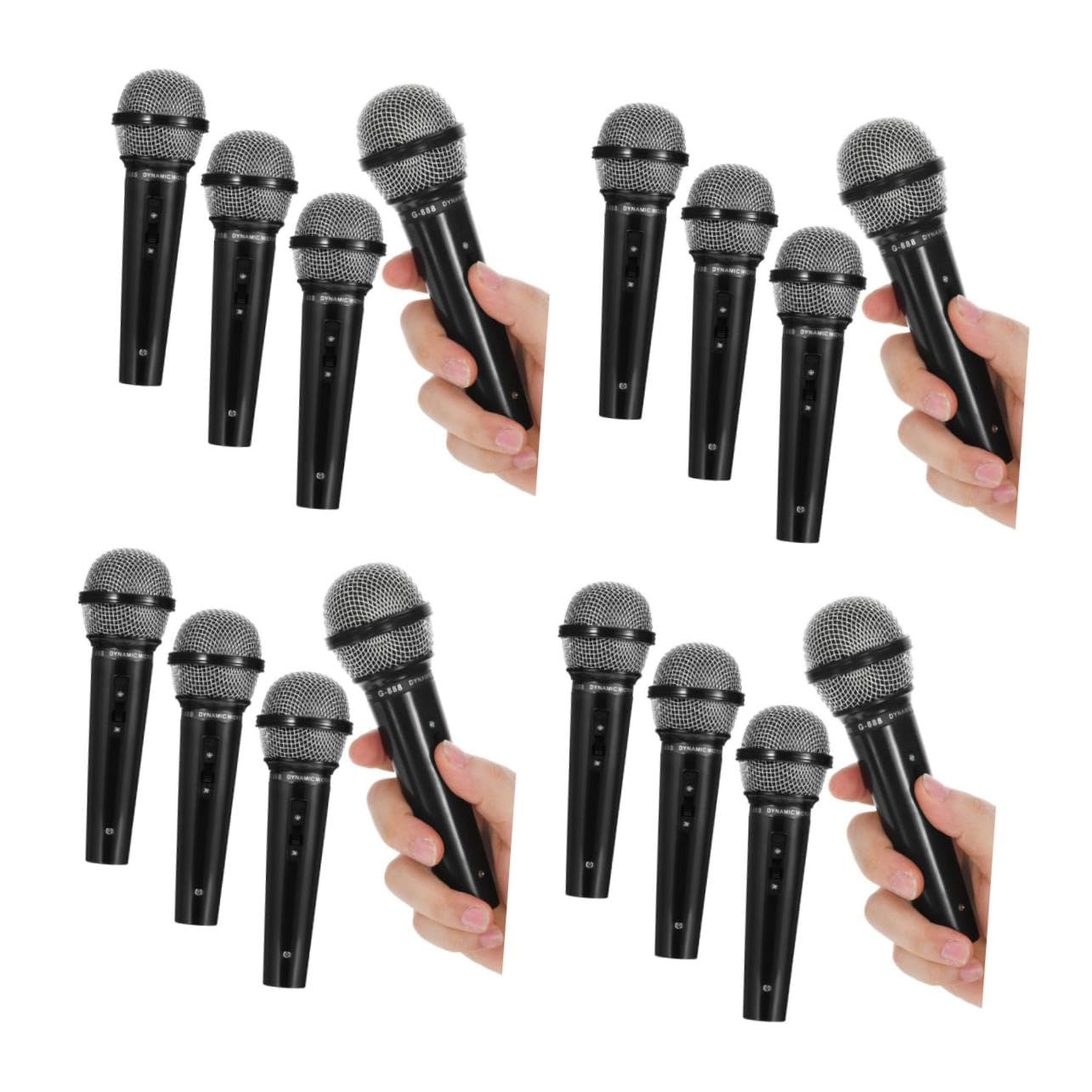 SUPVOX 16 Piezas Juguetes Micrófono Falso para Micrófono de y Seguro para Imitación Accesorio Divertido para y Fiestas Infantiles