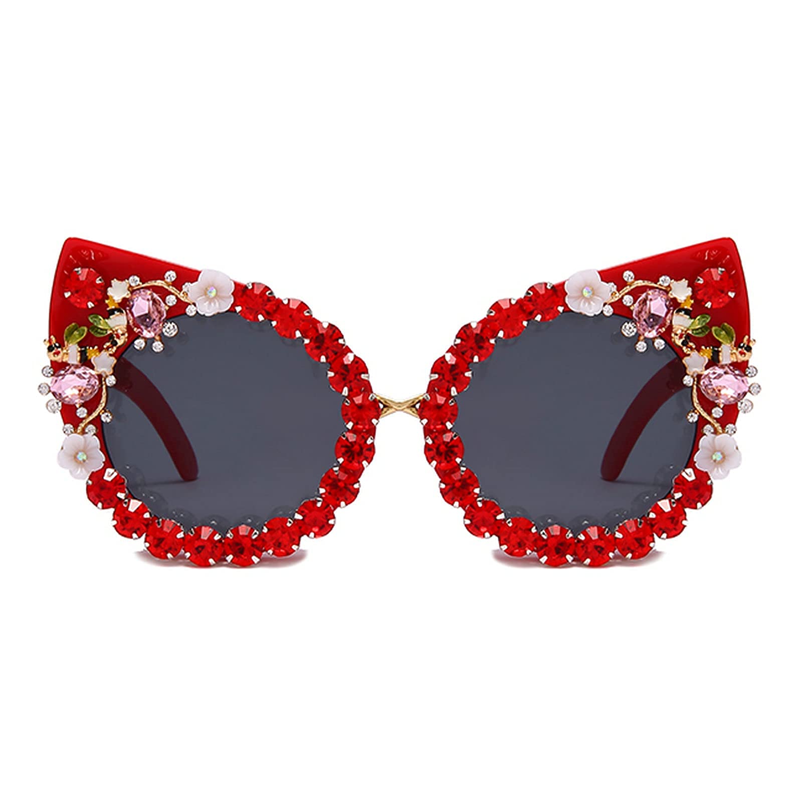 minclOversized Diamond Sunglasses Women Rhinestone Cat Eye Sunglasses Vintage Female Sparkling Party sunglasses Eyewear