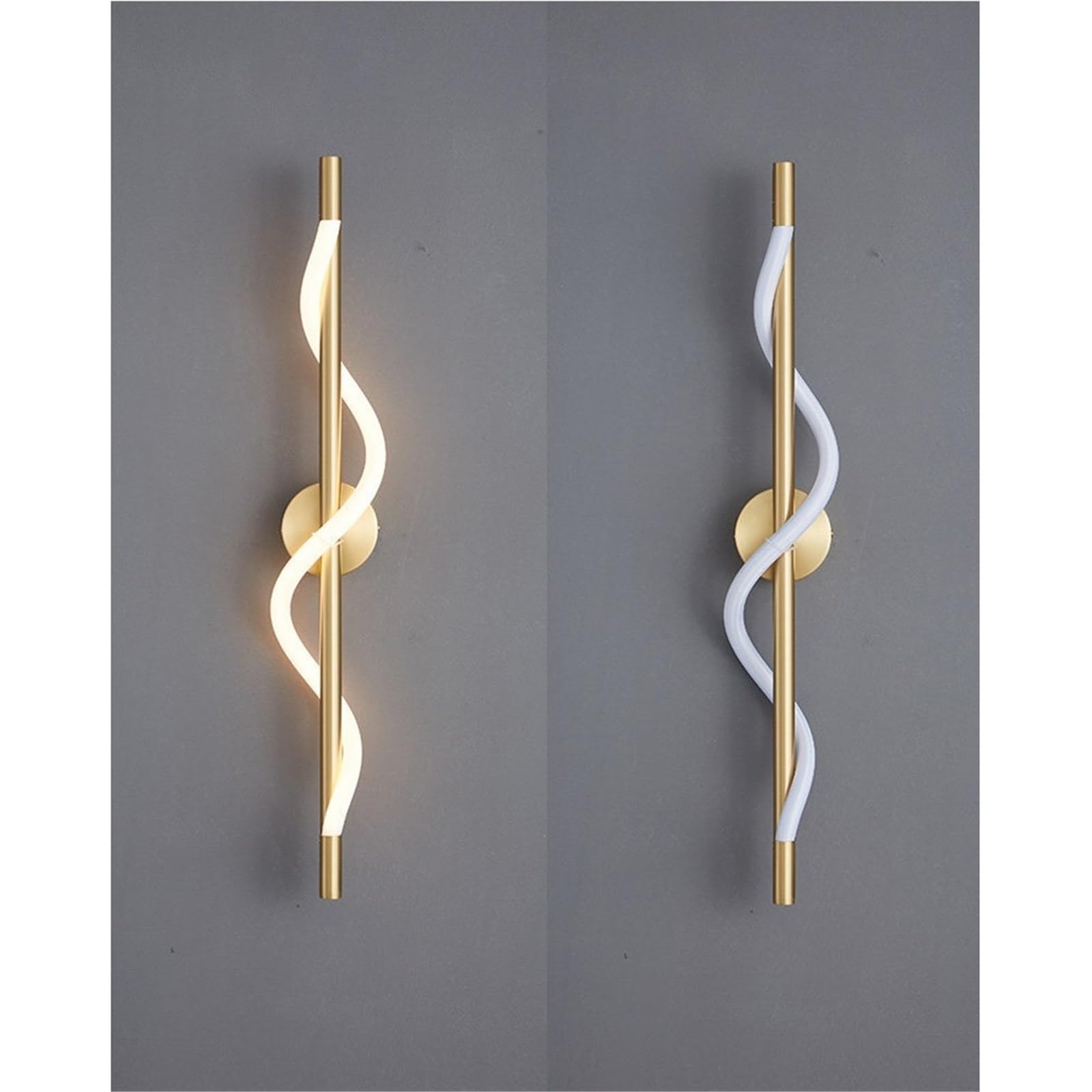 Sconce da parete con tubo luminoso a spirale intrecciata for casa e hotel Lampada parete(Piccolo)
