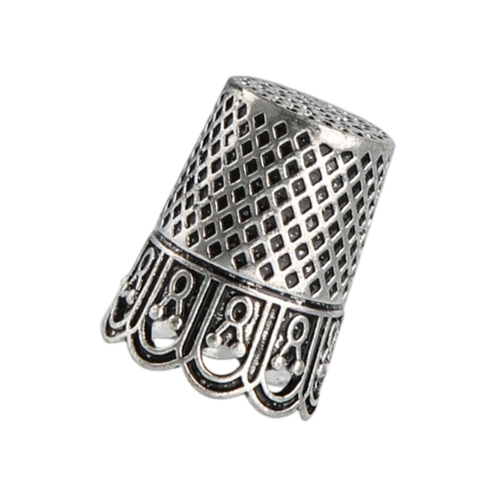 Buxuaaaa Alloy Thimble Awl and Needle Container Essential Sewing Equipment Handcraft Stitching Accessories
