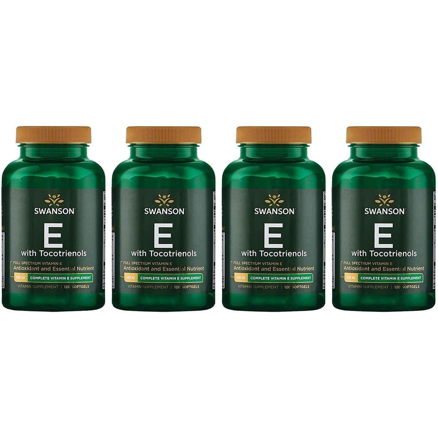 Swanson Full Spectrum Complete E, Tocotrienols, 120 Softgels, 4 Pack 480 Count (Pack of 1)