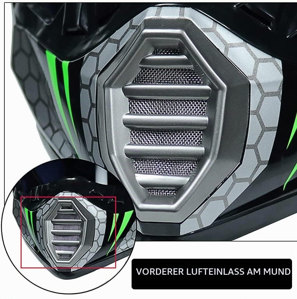 Integral Motocross Helm, mit Brille Handschuhe Maske, Jugend Kinder Offroad Sport ATV Roller Motorrad Absturz Helm, Bergab MTB BMX Enduro Rennen Quad Dirtbike Fahrrad Helme
