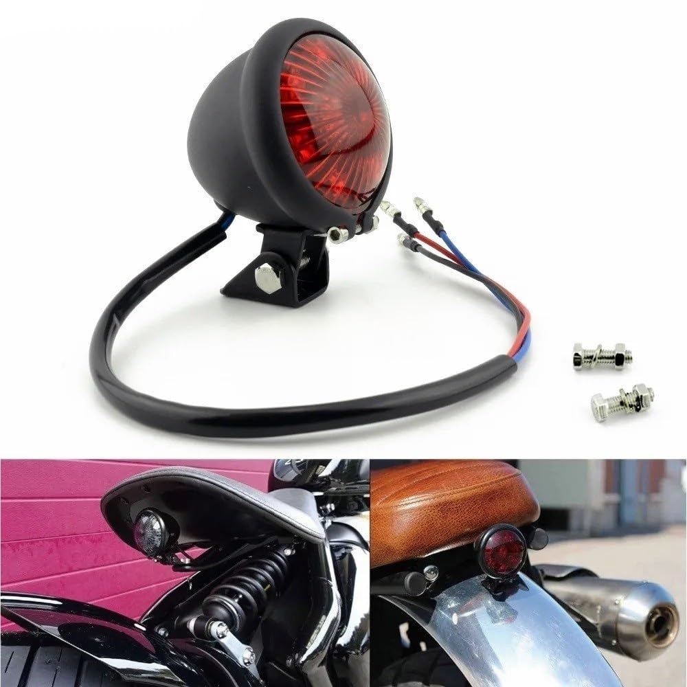 Phare moto Feu arrière de frein Led pour motos, petit feu rond, Stop, pièces modifiées, indicateur lumineux, 12v