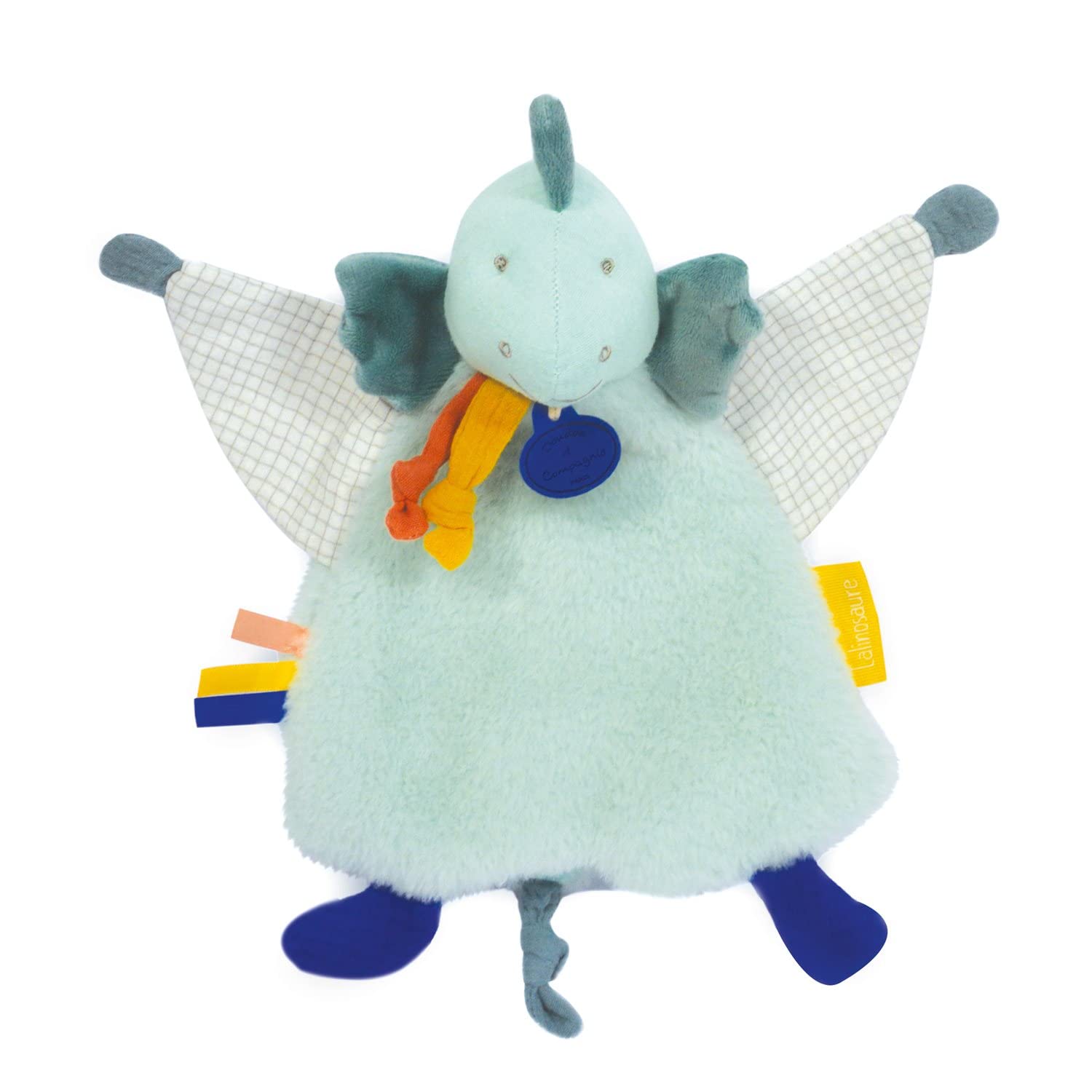 Doudou et Compagnie - Doudou Dinosauro - Doudou piatto - Verde - 25 cm - Les CalINOSAURES - DC3938