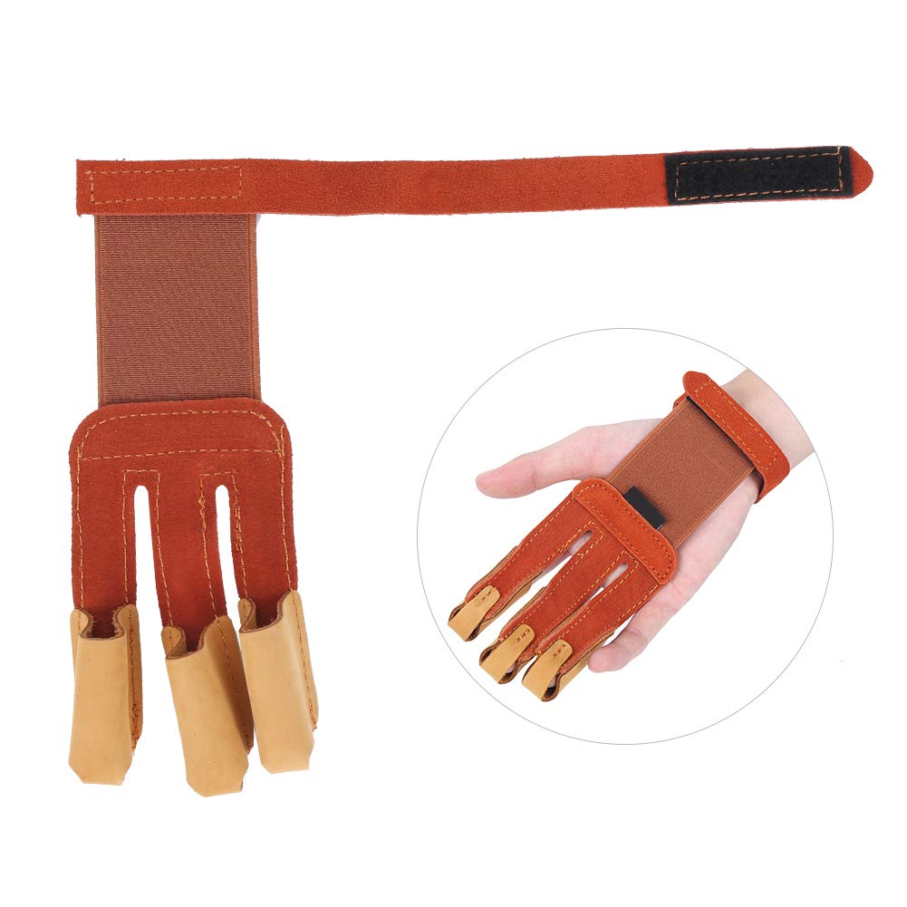 Keenso Finger Guard Tiro con L'Arco, 3 Guanti protettivi per Le Dita, Tradizionale equipaggiamento Protettivo per tiro con L' ricurvo