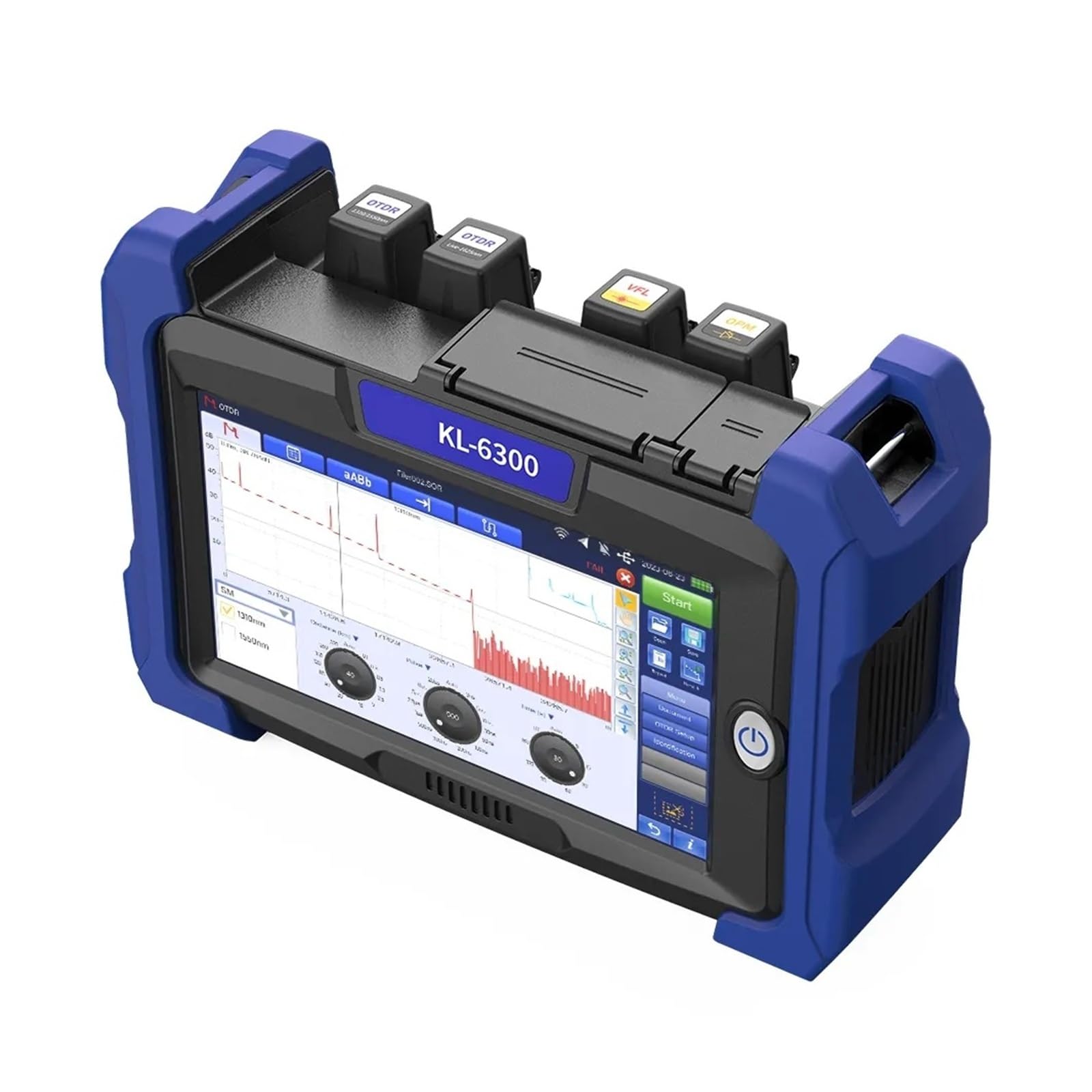 Réflectomètre optique automatique de domaine temporel OTDR FTTH de KL-6300, écran tactile de 7 pouces for les tests de fibres actives PON(KL-6300-S1)