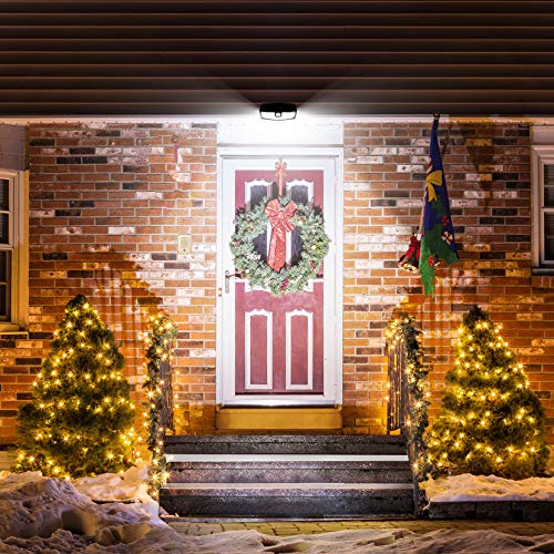 LITOM 120 LED Solar Lights Outdoor, upgraded Solar Panel with 3 Optional Modes and 270°Wide Angle, IP67 Waterproof, Portable Solar Powered Security Light 4 Pack