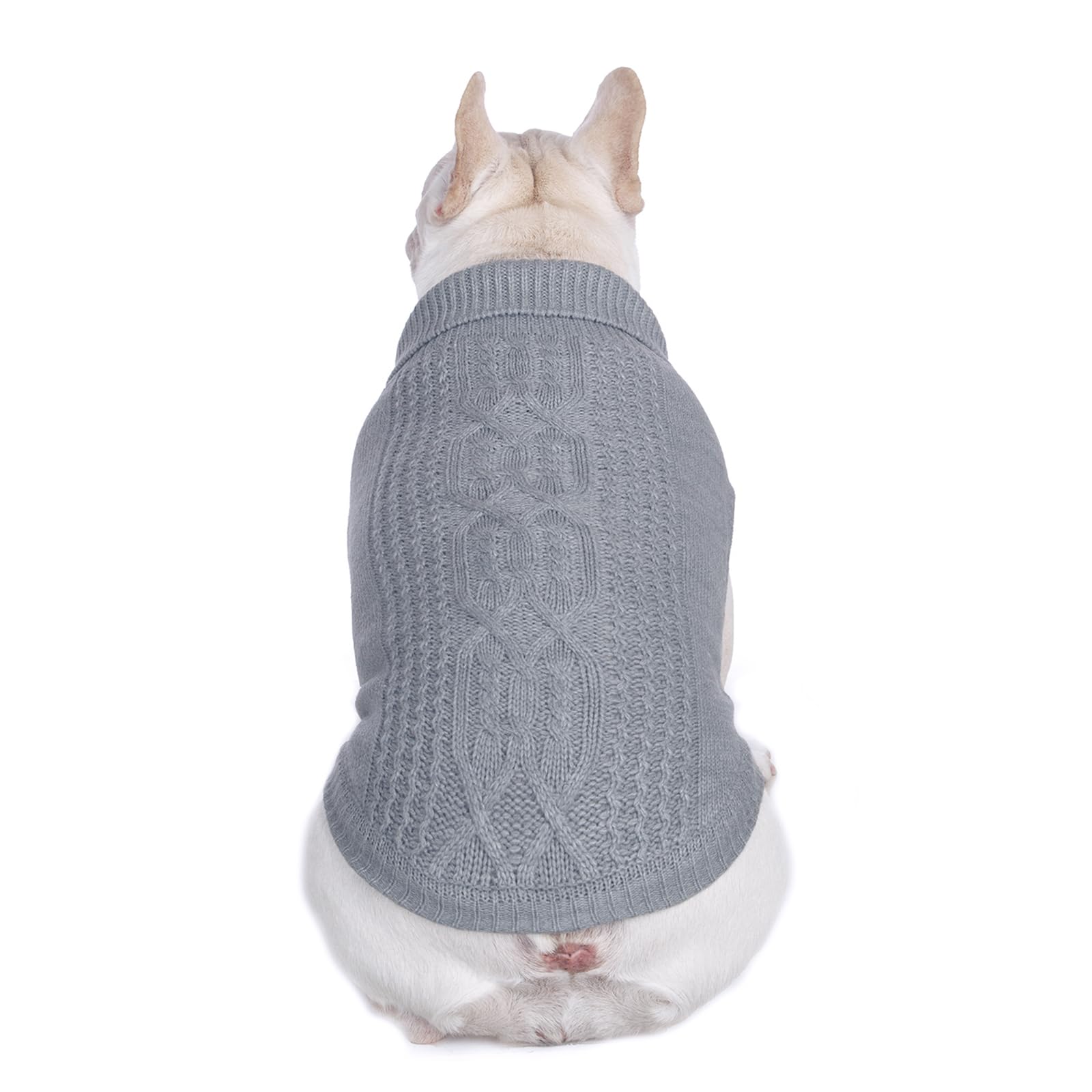 Suéter elástico para gato, 19 colores, 6 tamaños, cómodo invierno (gris, XL, chaleco) | Ready Knit para niños y niñas, gatos, gatitos y perros