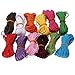 12 colores LEORX 10 m 1 mm cuerda encerada cuerdas para bricolaje hacer pulseras (color al azar)