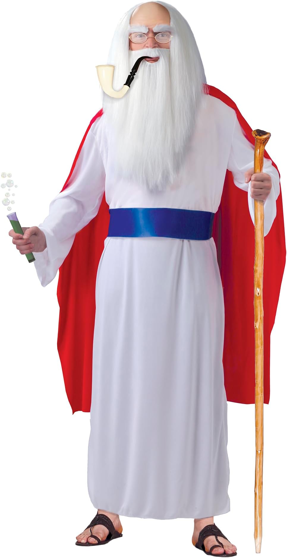 Adult Druid Fancy Dress Costume - Cape, Belt and Tunic for Gallic Parties, Halloween and Carnival - Ideal for Men at Celebrations and Events