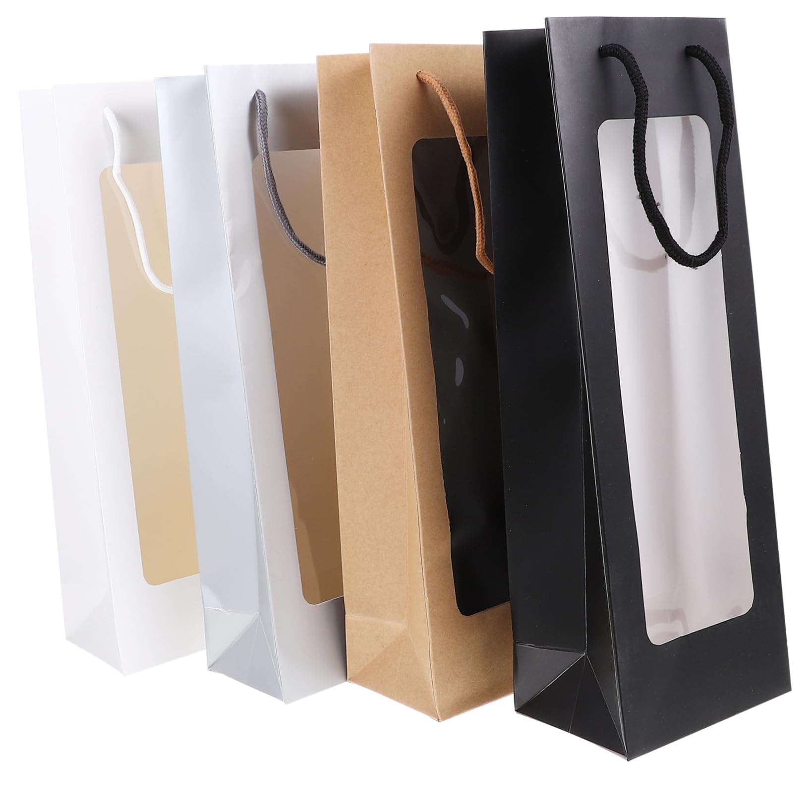 Amosfun 5 Ensembles À Vin Anniversaire De Bouteille De Vin Pochette Sachet Range Bouteille Porte Bouteille De Vin Rouge Porte-bouteilles Papier 4 Pièces * 5